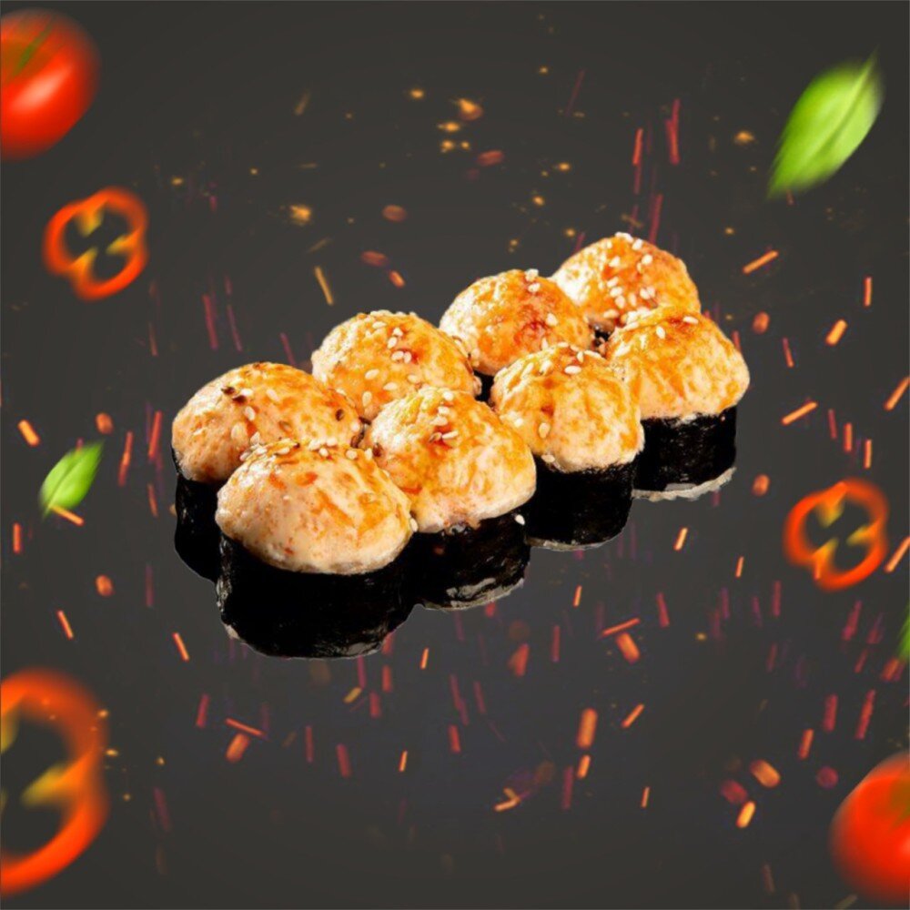 Маки с крабом запеченные