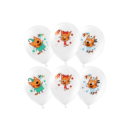 30 см, Три кота, Белый, Пастель