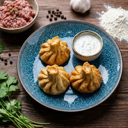 Жареные хинкали с картофелем 3 шт