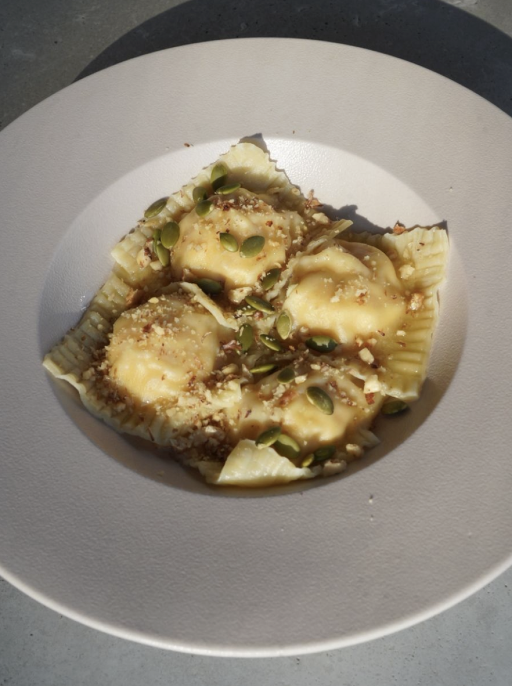 Равиоли с тыквой и рикоттой  порция