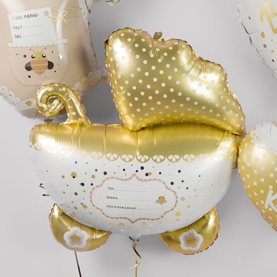 ≈ 88 см, Фигура, Коляска для малыша, Ванильное золото