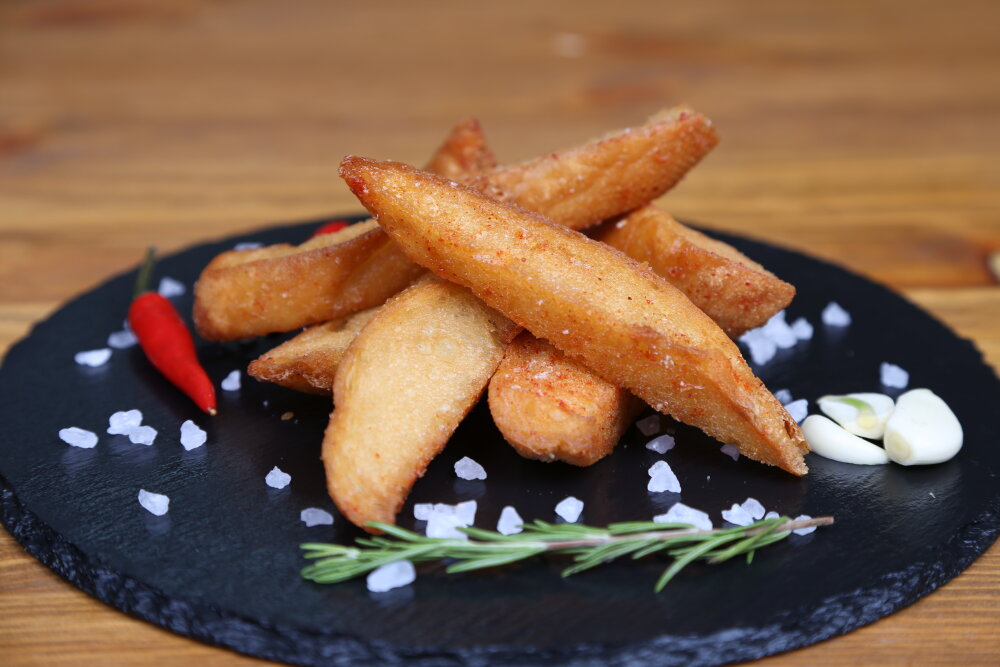 Гренки белые с чесноком