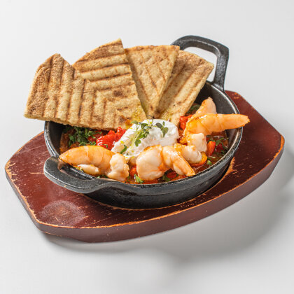 Шакшука с креветкой