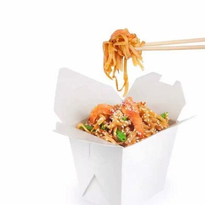 Wok с креветками