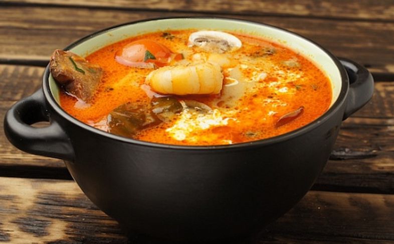 Том Ям с тигровыми креветками