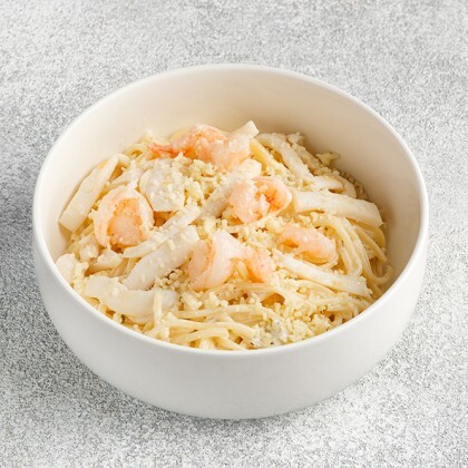 Альфредо с морепродуктами