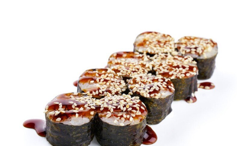 Маки с угрём