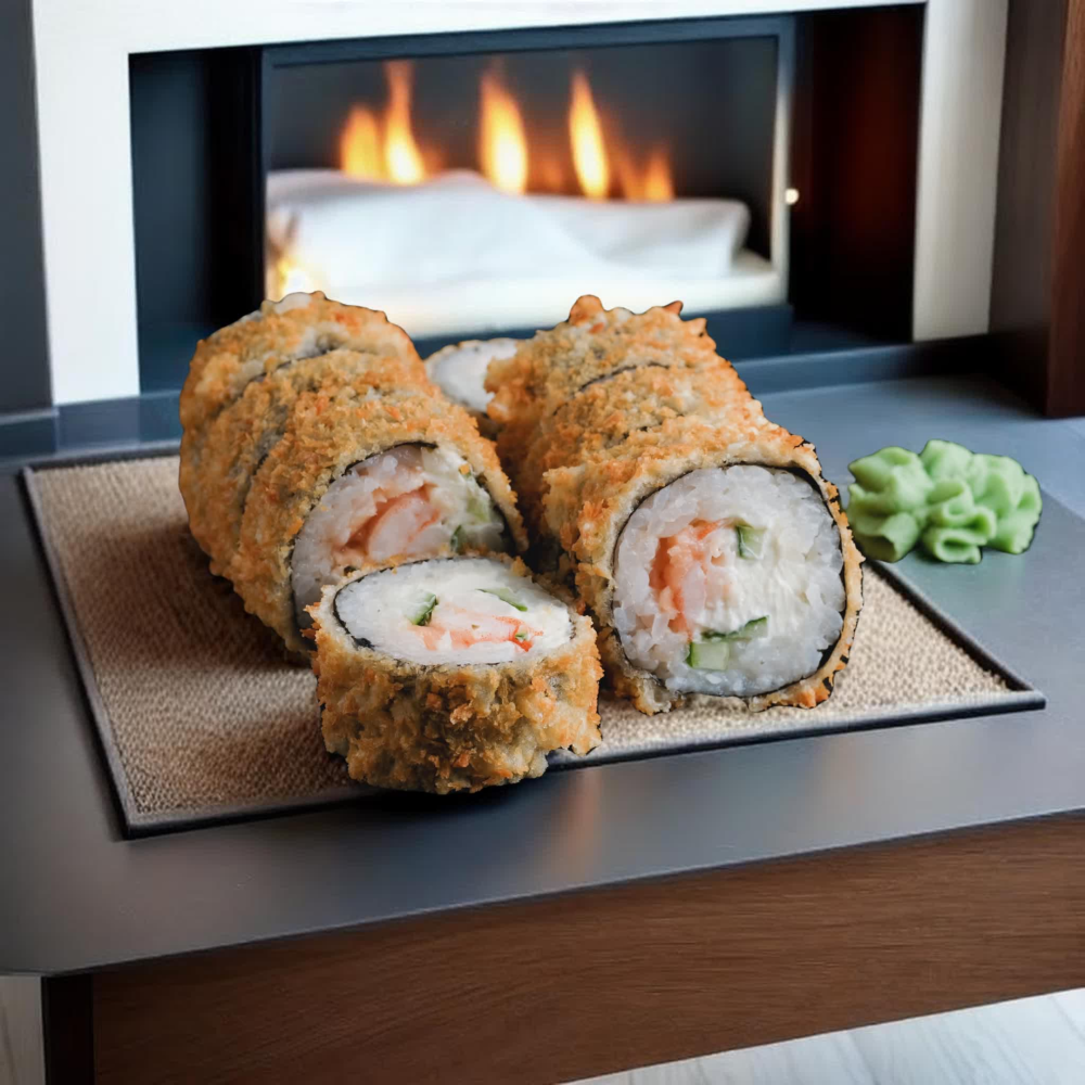 Агета с креветкой и лососем