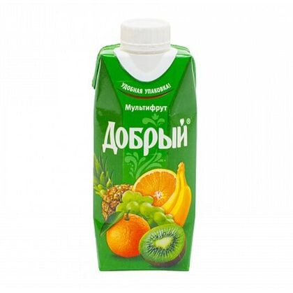 Сок "Добрый" (мультифрукт) 0,33 л.