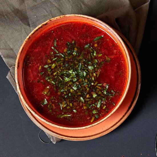 Борщ со сметаной