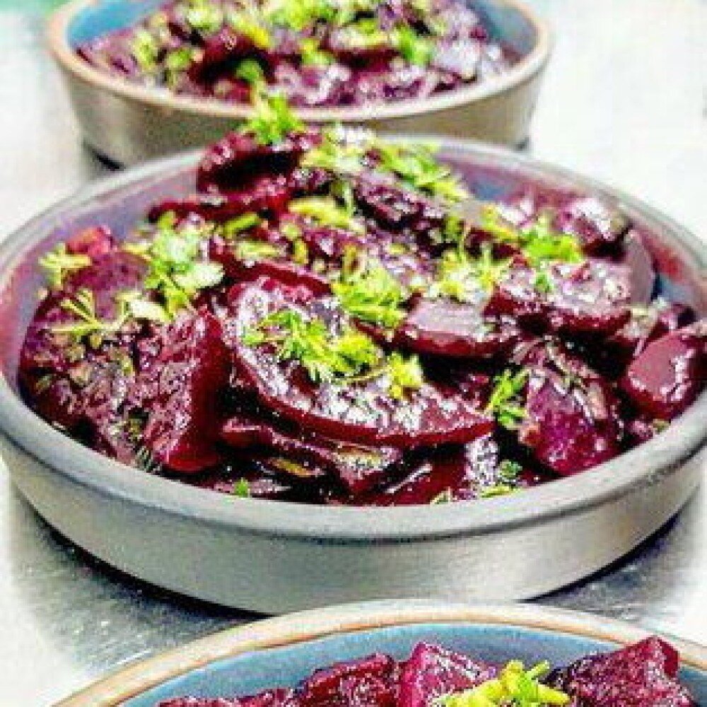 Свекла в соусе ткемали