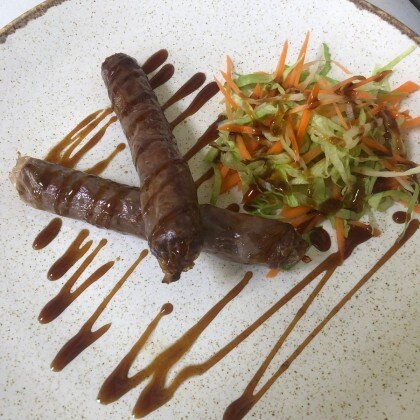 Колбаски из мраморной говядины