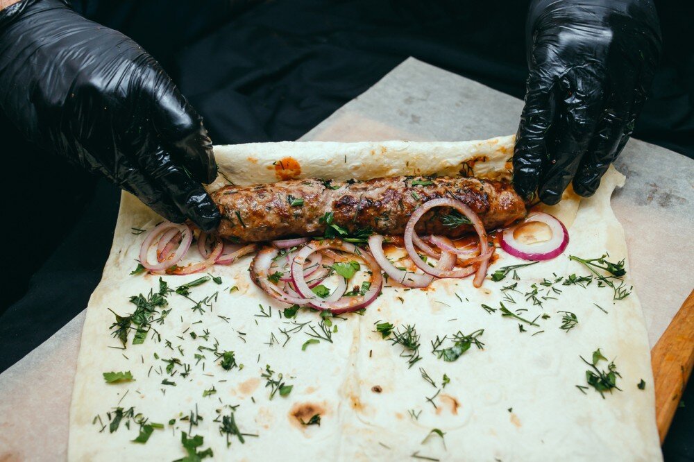 Люля-кебаб говяжий в лаваше