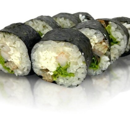 Ролл с креветками и угрем