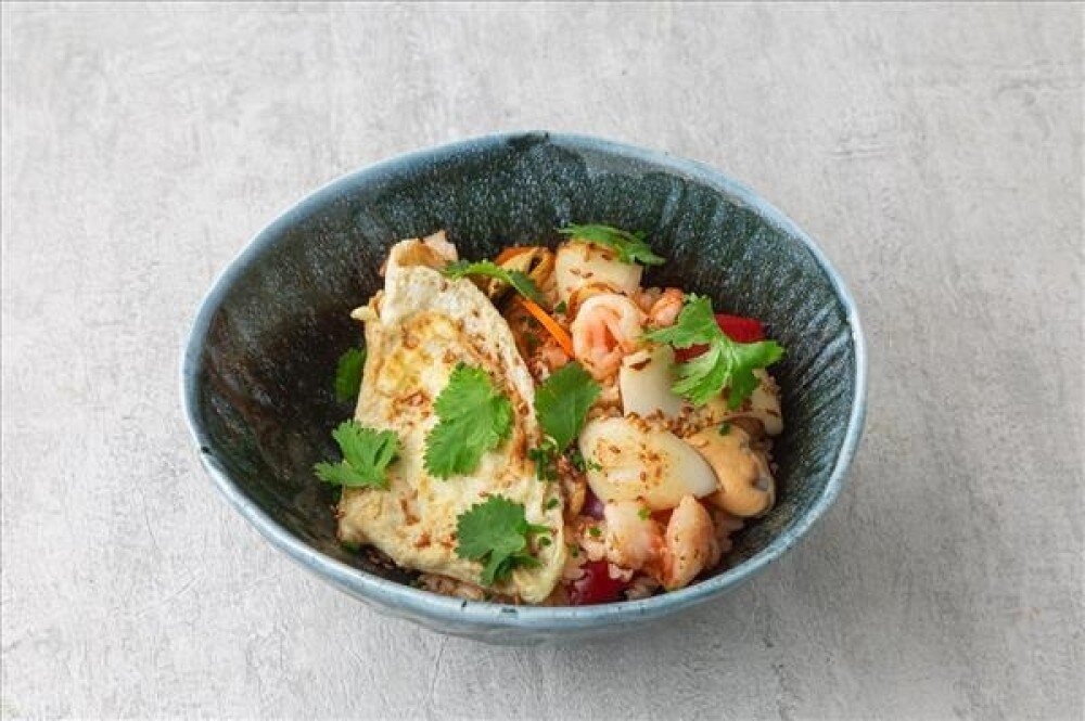 Жареный рис с морепродуктами