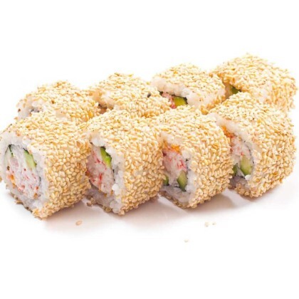 Ролл  «Калифорния в кунжуте»