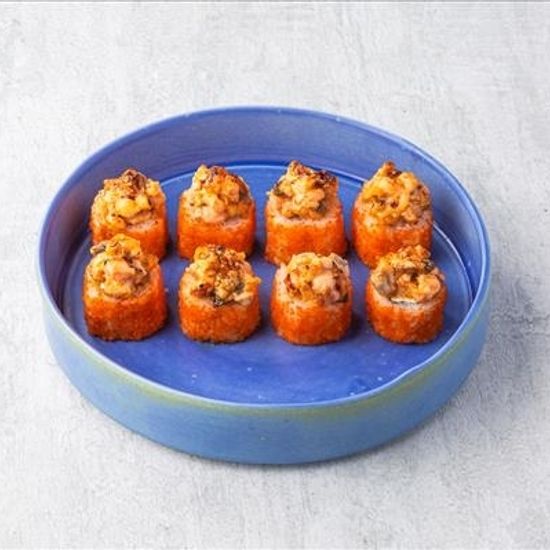 Запеченный ролл с угрем и лососем