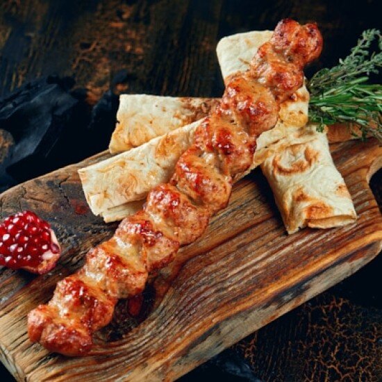 Люля-кебаб курица с грибами