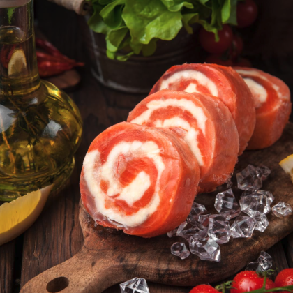 Рулеты для запекания из Кеты с сыром