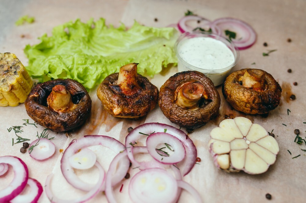 Грибы на углях