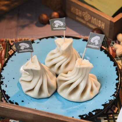 Хинкали с шампиньонами