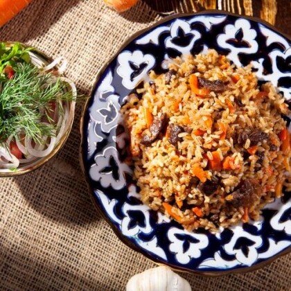 Плов + овощная нарезка