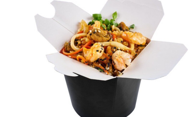 РИС WOK С МОРЕПРОДУКТАМИ В СЛИВОЧНОМ СОУСЕ