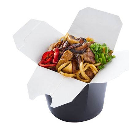 ЛАПША WOK СО СВИНИНОЙ И ГРИБАМИ