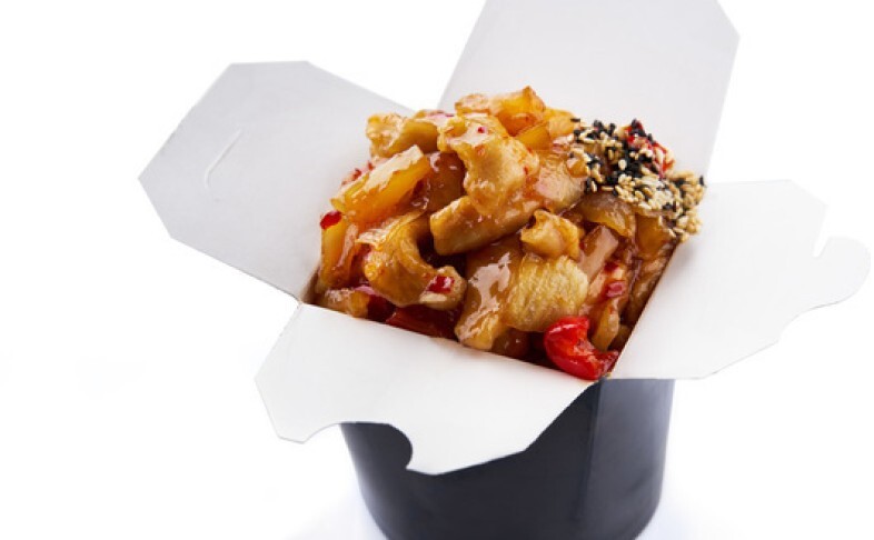 РИС WOK "С КУРИЦЕЙ, АНАНАСОМ В КИСЛО-СЛАДКОМ СОУСЕ"