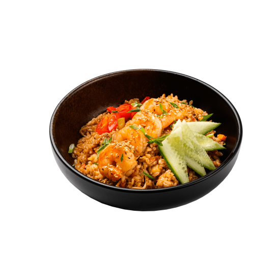 Жареный рис с креветками по-тайски