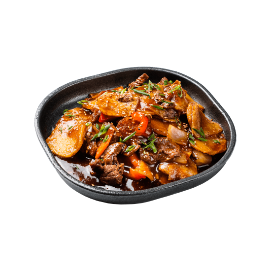 Мясо по-китайски с картофелем и овощами