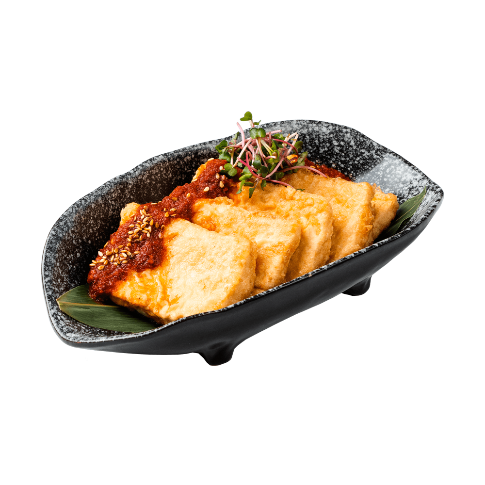 Тофу, обжаренный в яйце