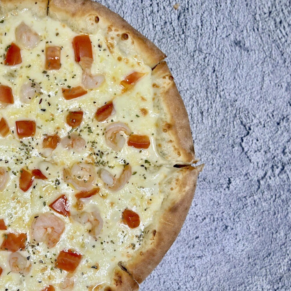 Пицца Сливочная с креветками