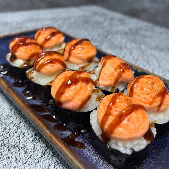 Запеченный с гребешком