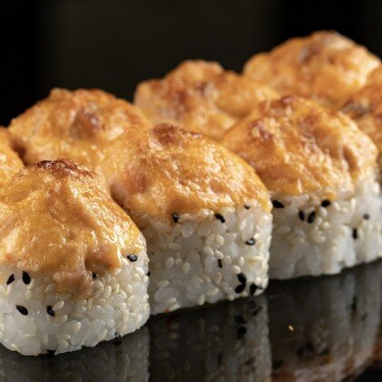 Запеченный с лососем и манго