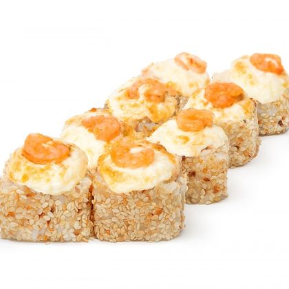 С КРЕВЕТКОЙ В КУНЖУТЕ запеченный