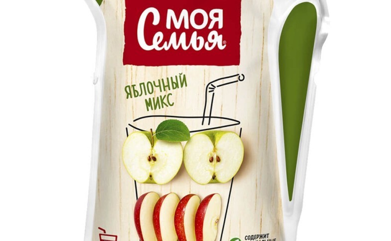 Сок моя семья яблочный микс