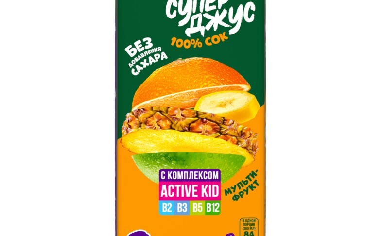 Супер Джус, обог. витам. комп. "Active kid"