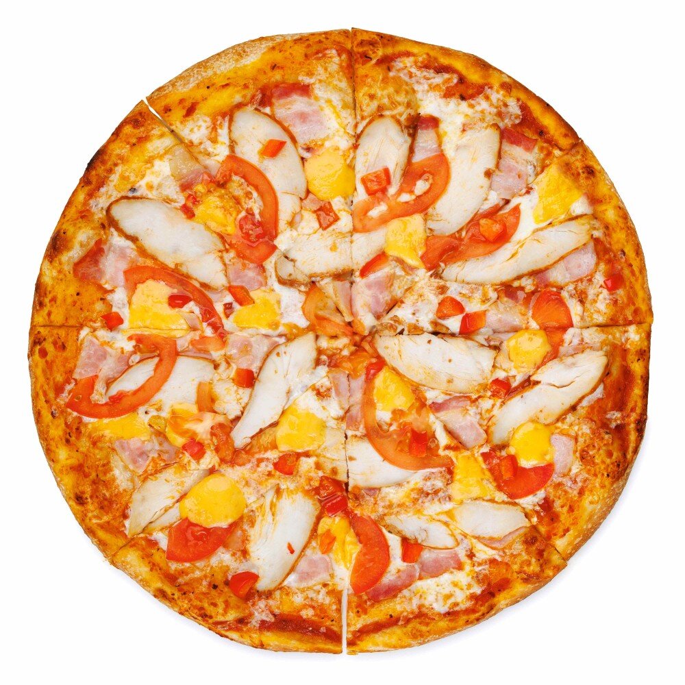 С курицей, беконом и сыром чеддер