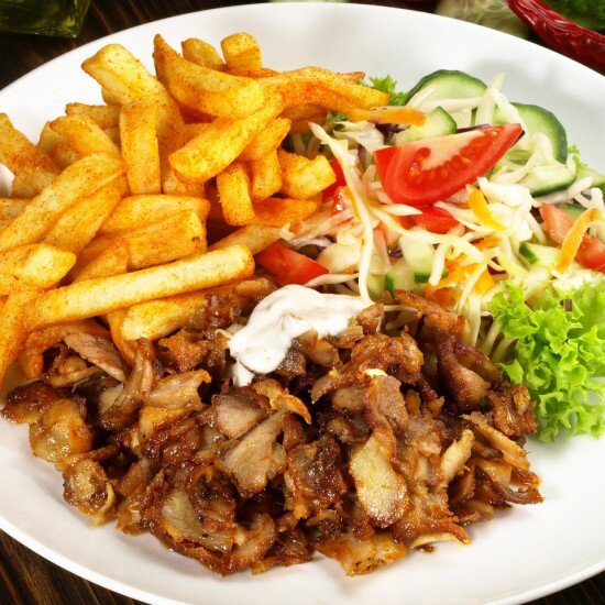 Шаурма открытая с курицей