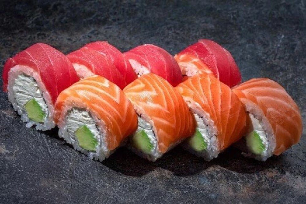 Филадельфия с тунцом и лососем