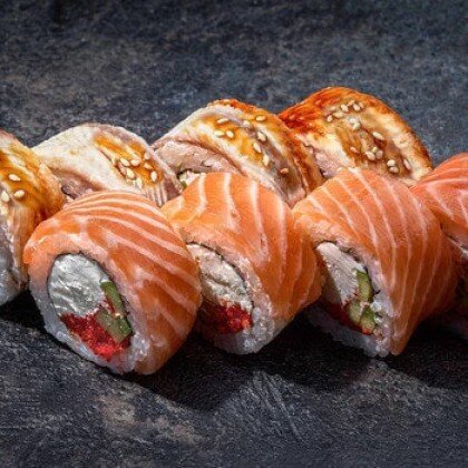 Ассорти из сливочных роллов