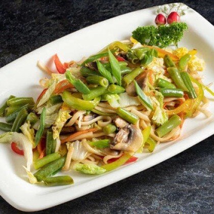 Яки удон лапша с овощами