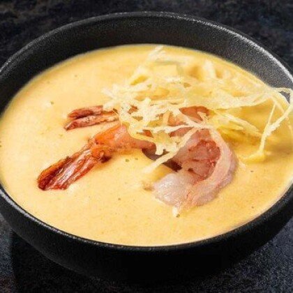 Сырный суп с креветкой