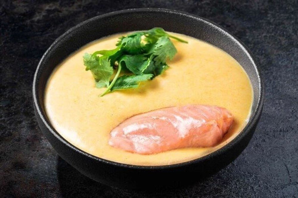 Сырный суп с лососем