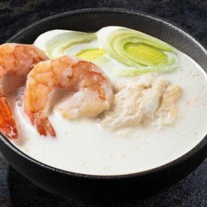 Сливочный суп с креветкой