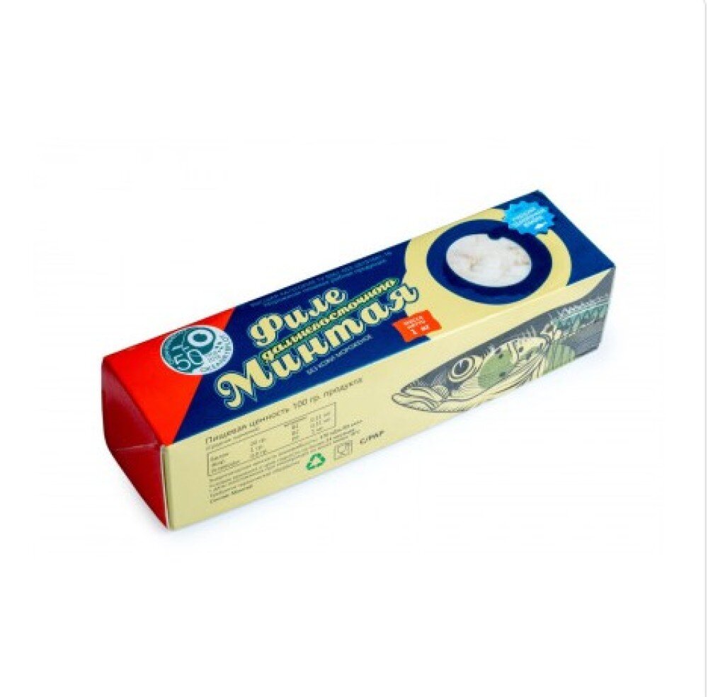 Филе минтая брикет 1 кг с/м