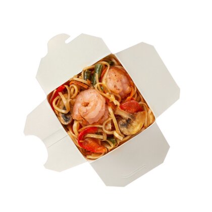 Вок с креветкой