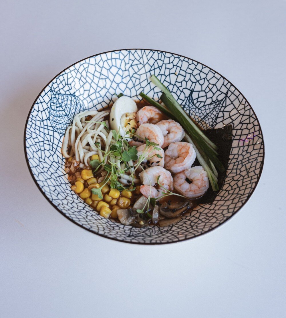 Рамён с креветками