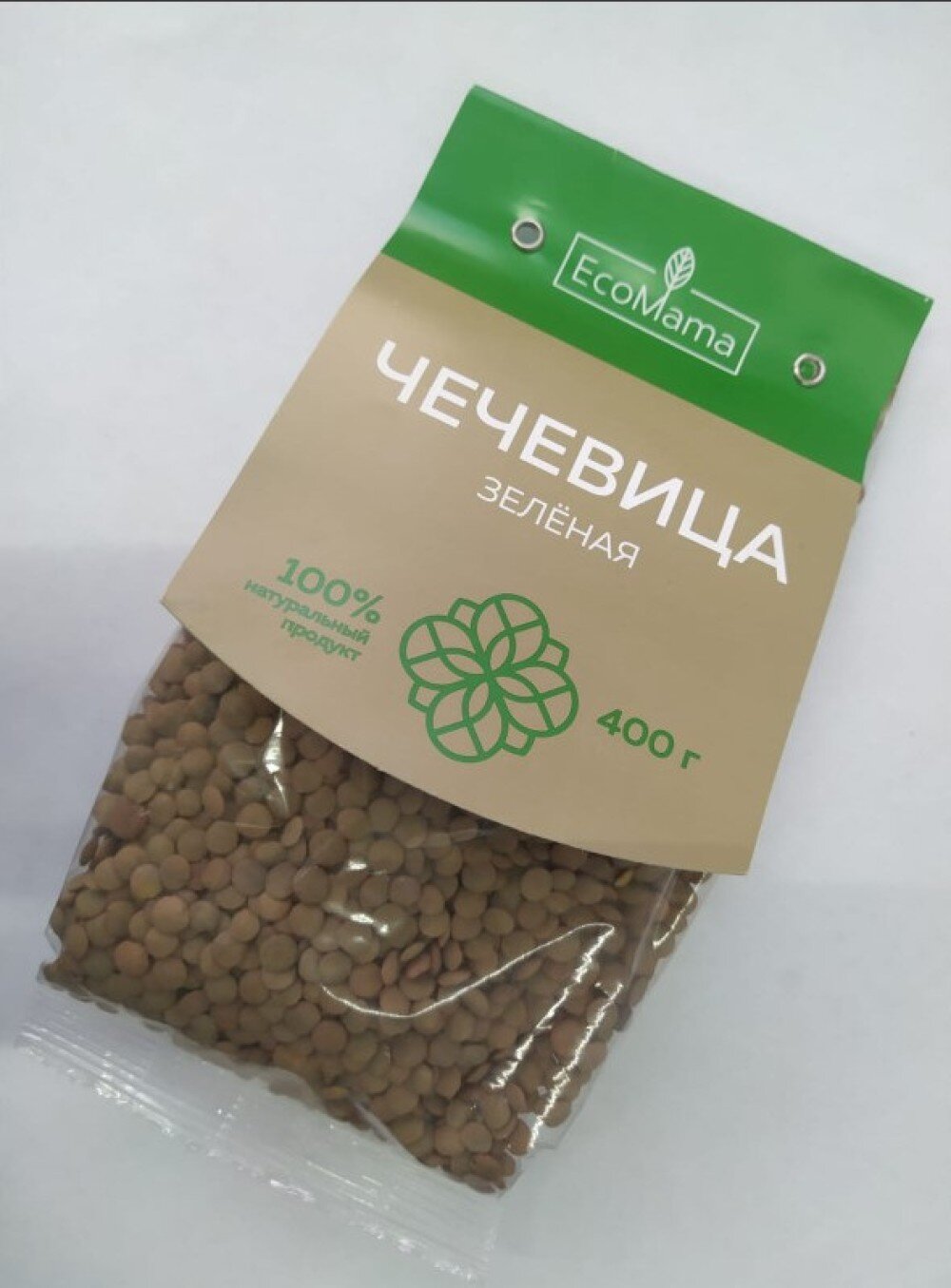 ЭкоМама зеленая Чечевица 400гр